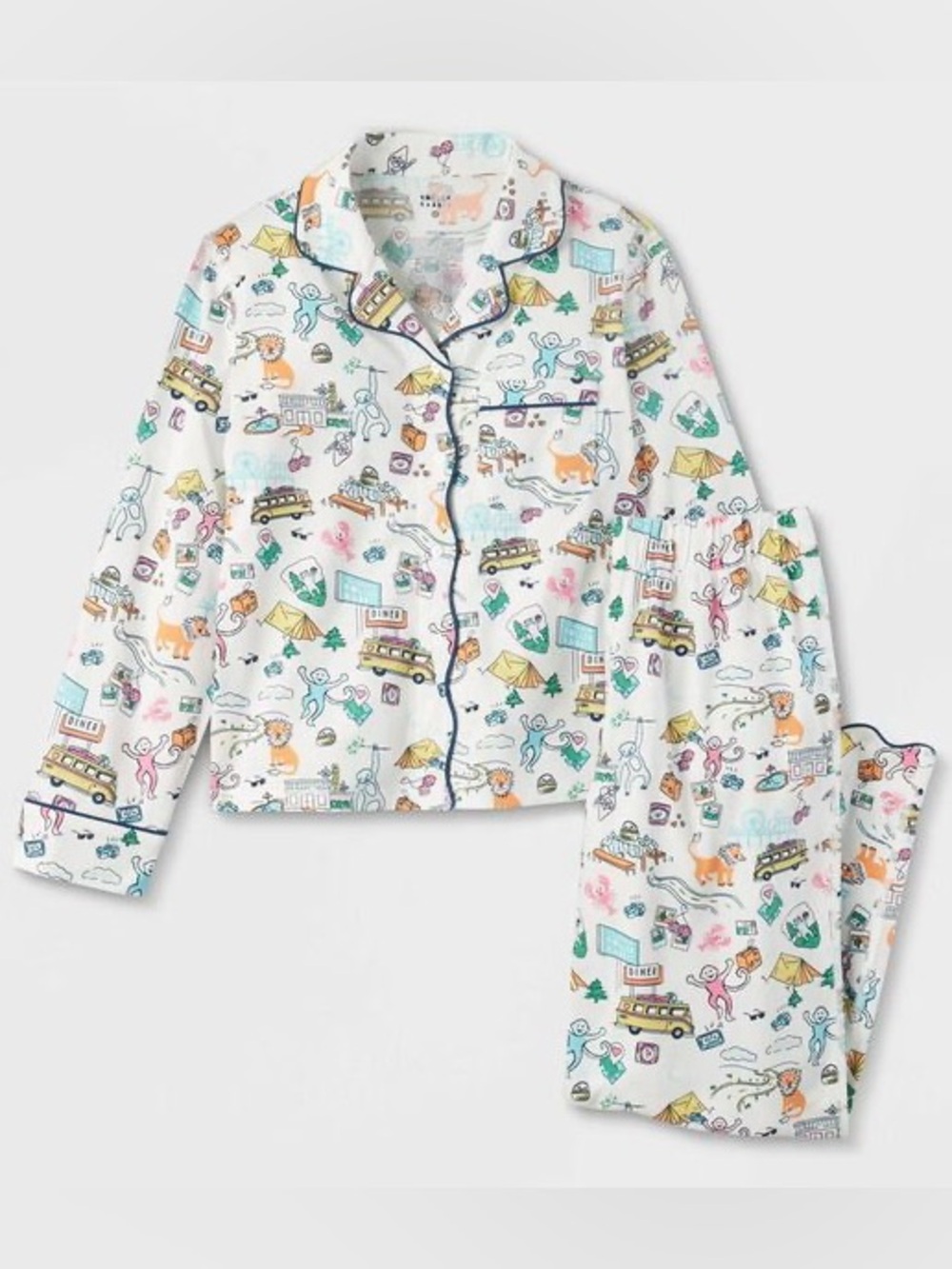 NEW Roller Rabbit Roadtrip Pajama Set